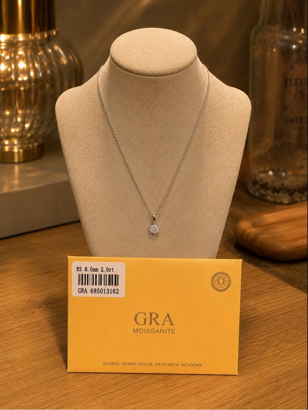 Moissanite Solitaire Pendant Necklace